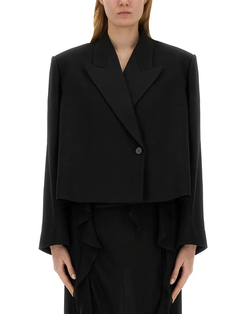 KHAITE Cropped Jacke Black