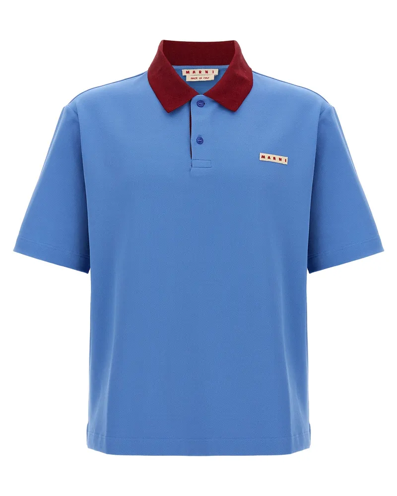 Marni Logo Patch Polo Shirt Light