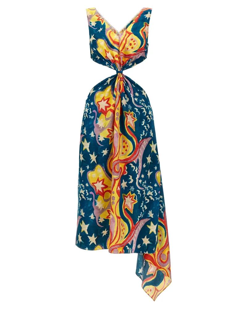 Marni No Vacancy Inn' Kapsel High Summer Long Kleid Multicolor