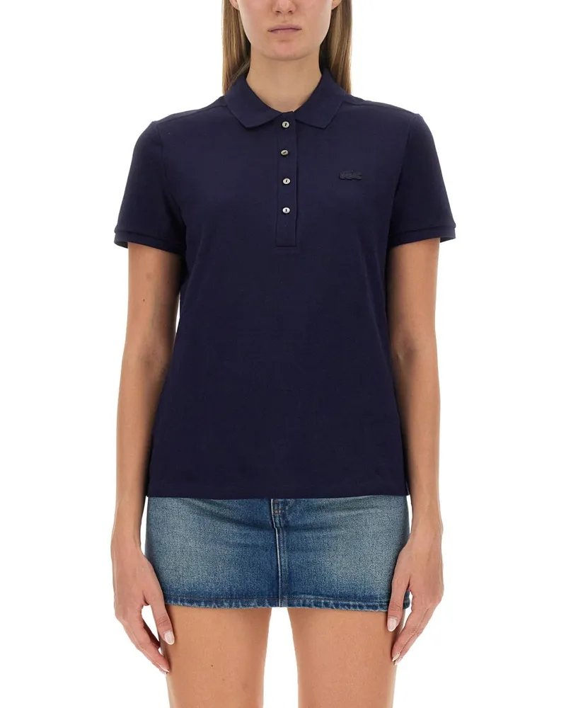 Lacoste Polo mit Logo Blue