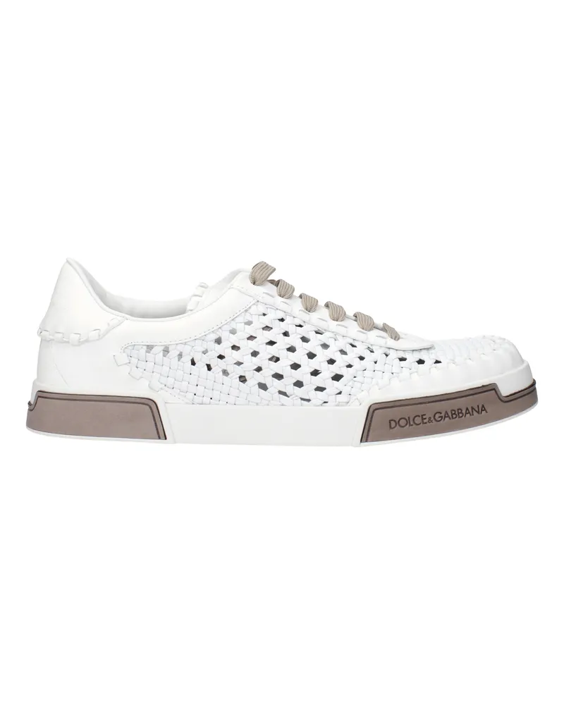 Dolce & Gabbana Dolce&Gabbana Sneakers Portofino Herrens Leder Weiß/Taube -
