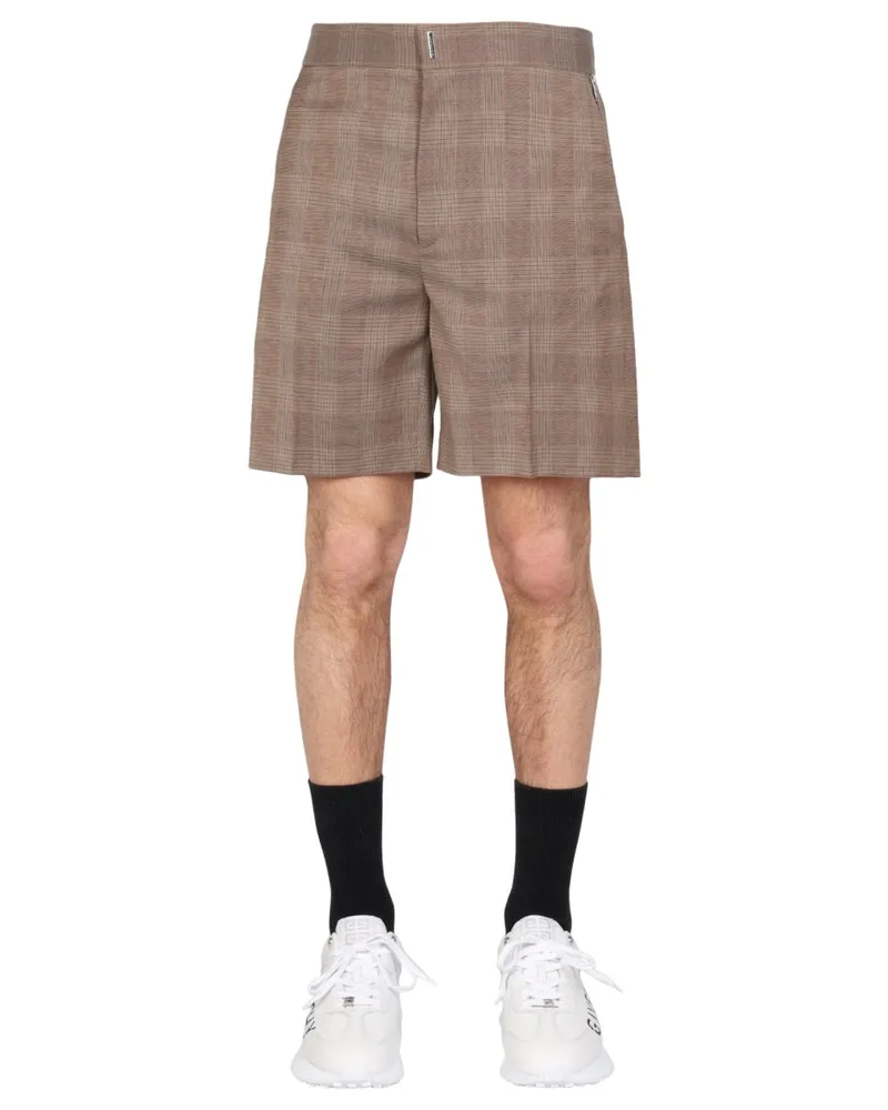 Givenchy Prince of Wales Muster Bermuda Beige