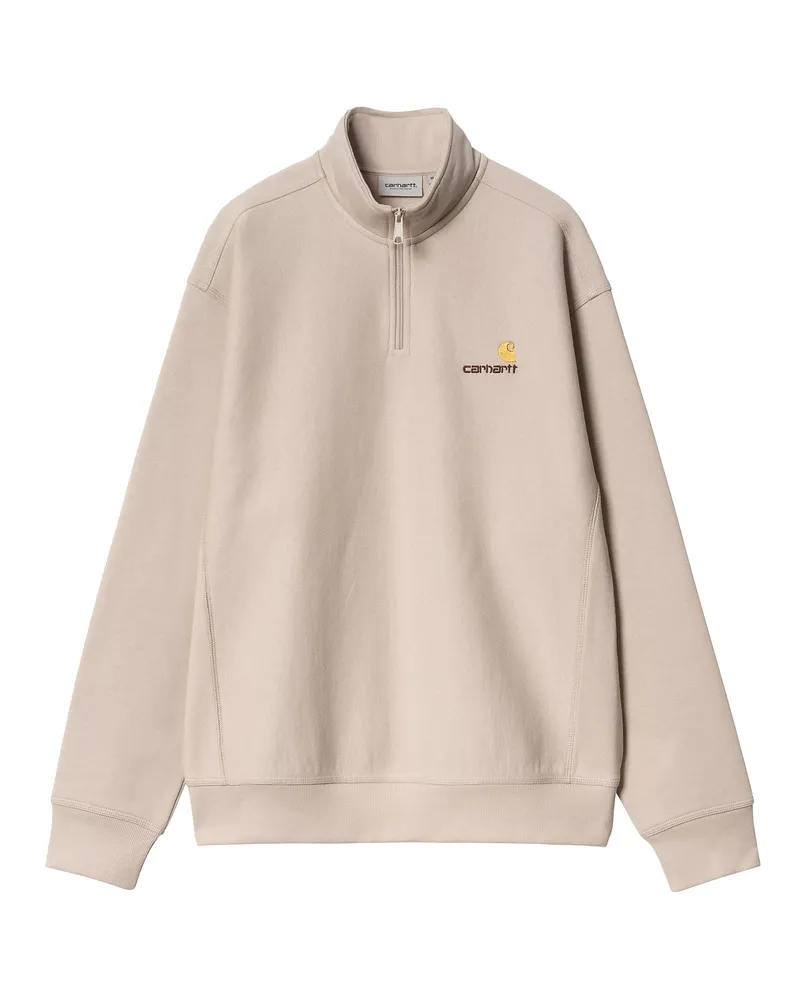 Carhartt WIP FELPA Halbzip American Drehbuch Beige Toni