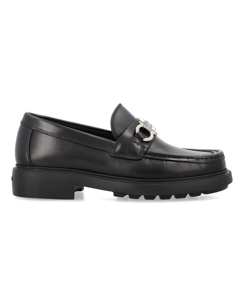 Ferragamo flache Schuhe schwarz Black