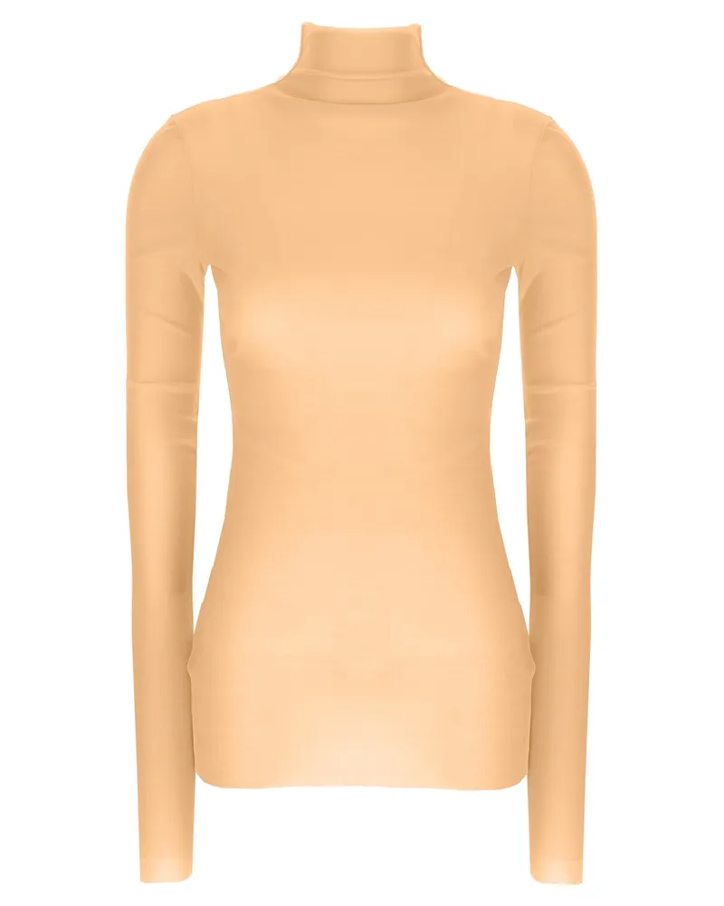 Jil Sander Seidenschildkragenpullover Top Pink