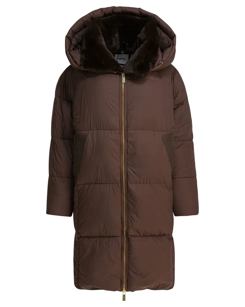 MAX&MOI Lange Daunenjacke von  mit Kapuze Brown