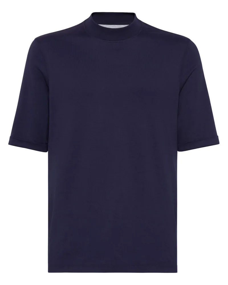 Brunello Cucinelli Cotton Jersey T -Shirt Blue