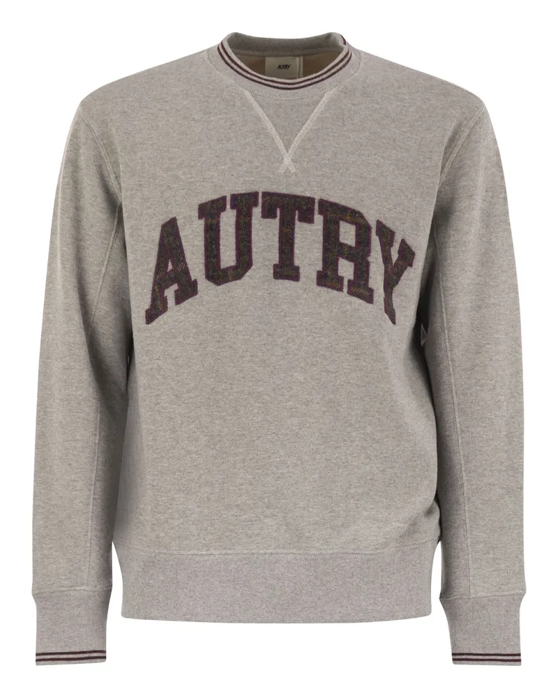 AUTRY Crew Neck Sweatshirt mit Logo Grey