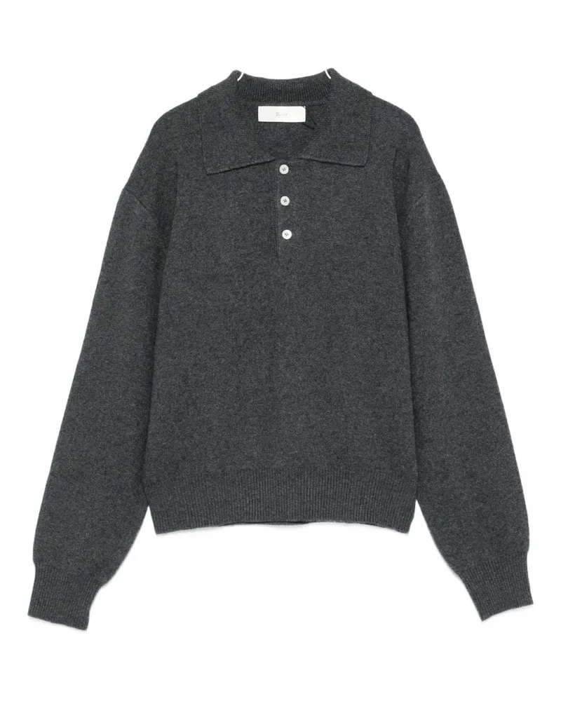 Dunst Woll -Mischpolo -Pullover Grey