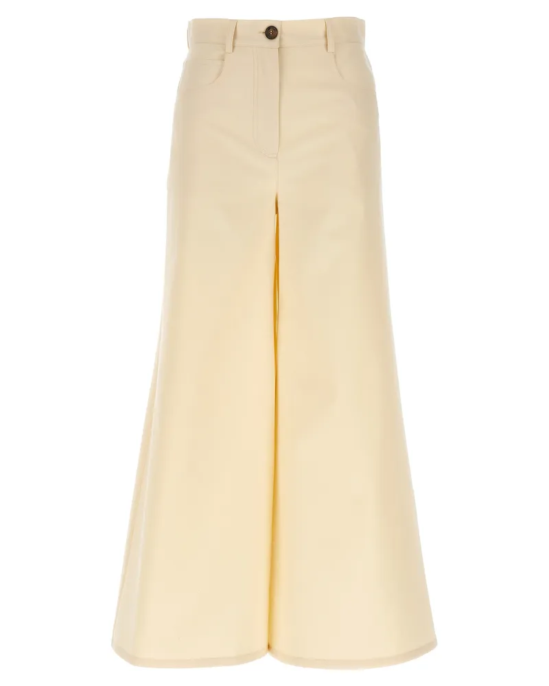 Rochas Wide Leg Jeans Beige