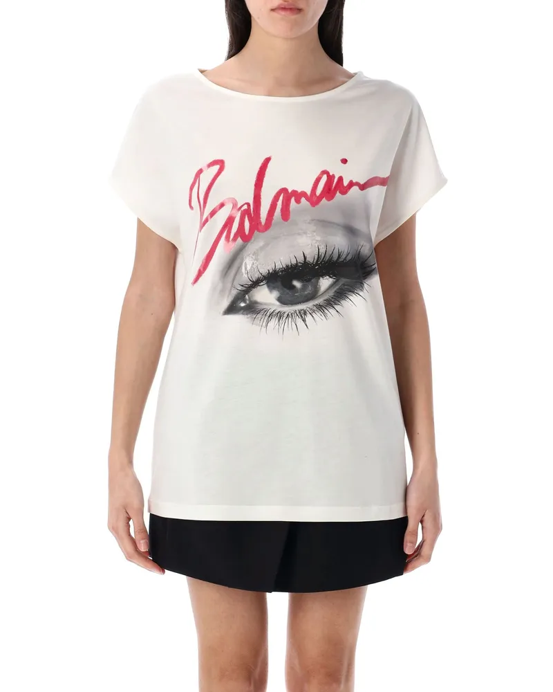 Balmain T -Shirts und Polos weiß White