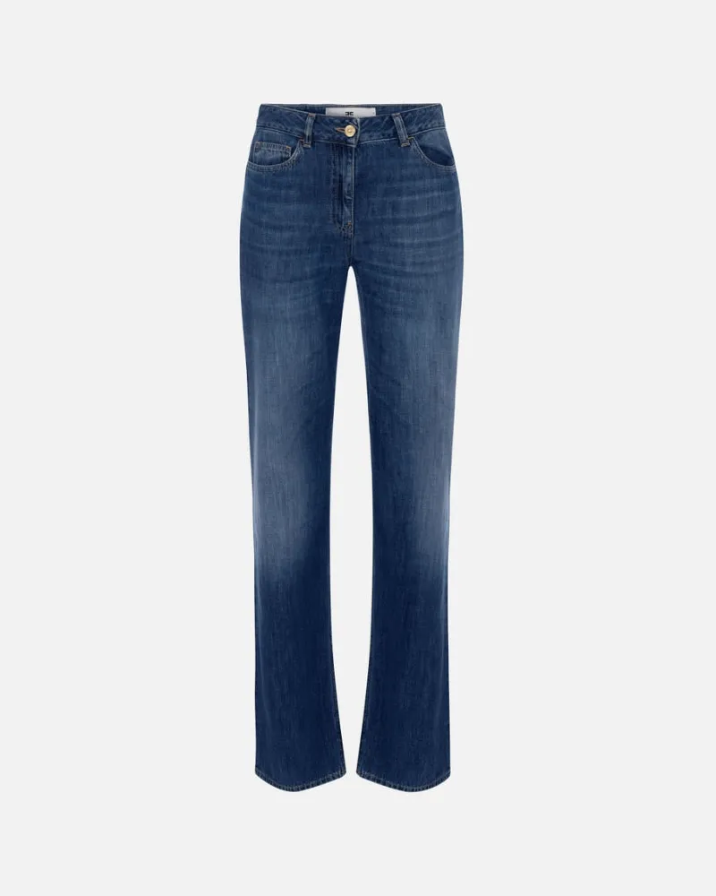 Elisabetta Franchi Jeans mit Logo -Detail Denim
