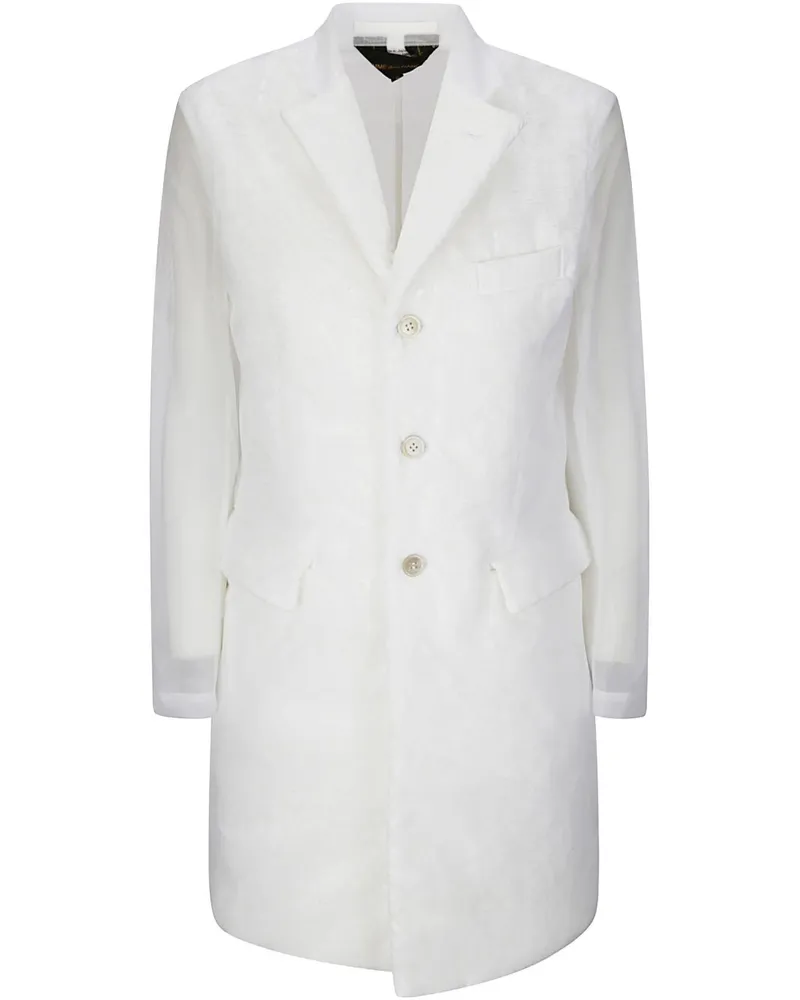 Comme des Garçons Comme des Garcons Single Breasted Mantel White