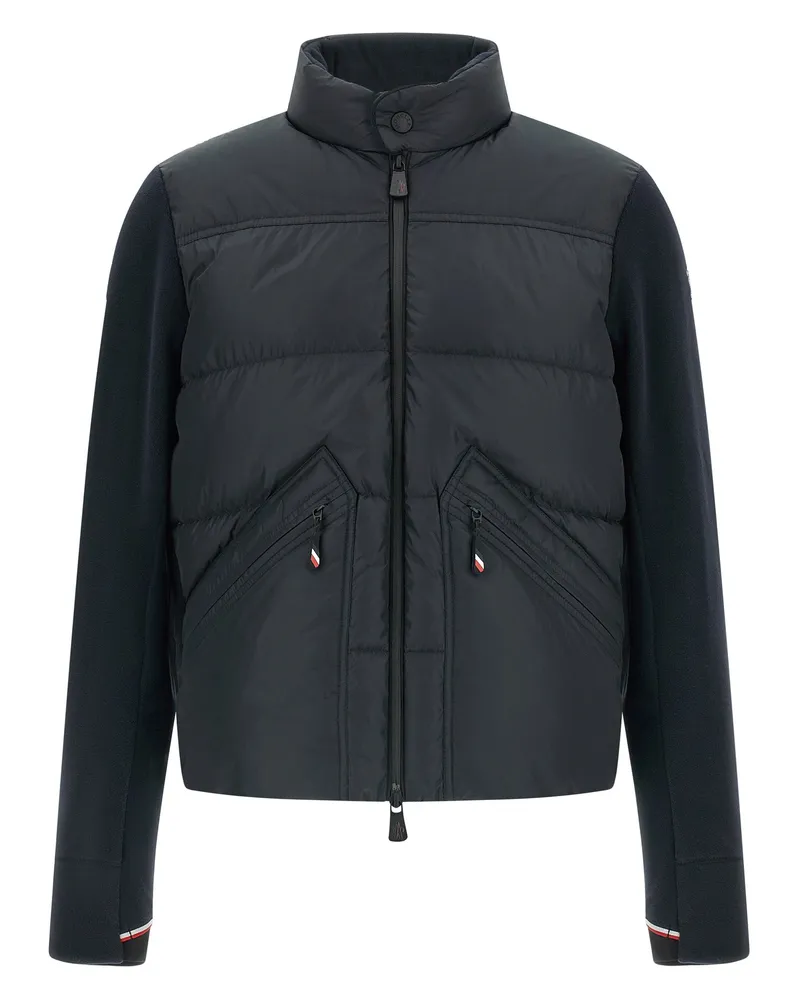 Moncler wattierte Strickjacke Blue