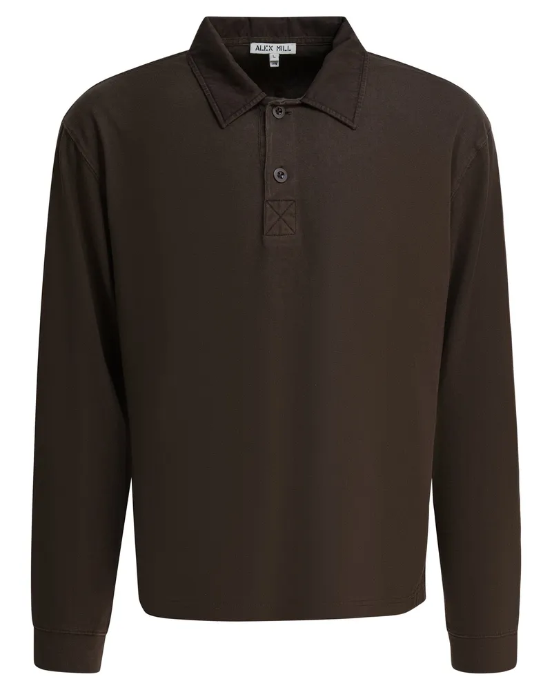 Alex Mill Baumwoll-Poloshirt „Rugby Brown