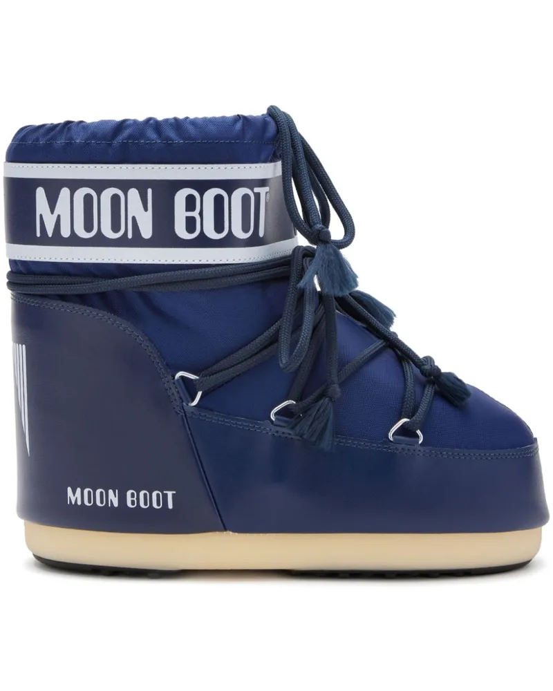 Moon Boot Mondstiefel -Symbol niedrige Stiefel Blue