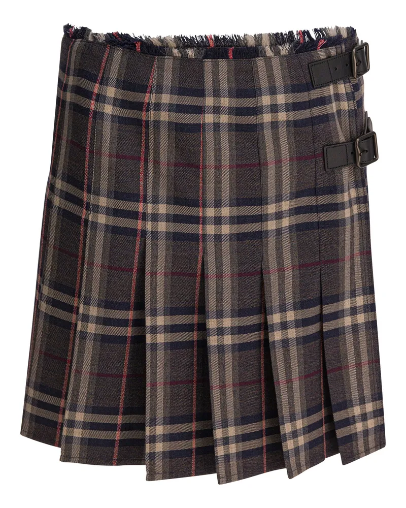 Burberry Check“ Mini-Kilt aus Wolle Black