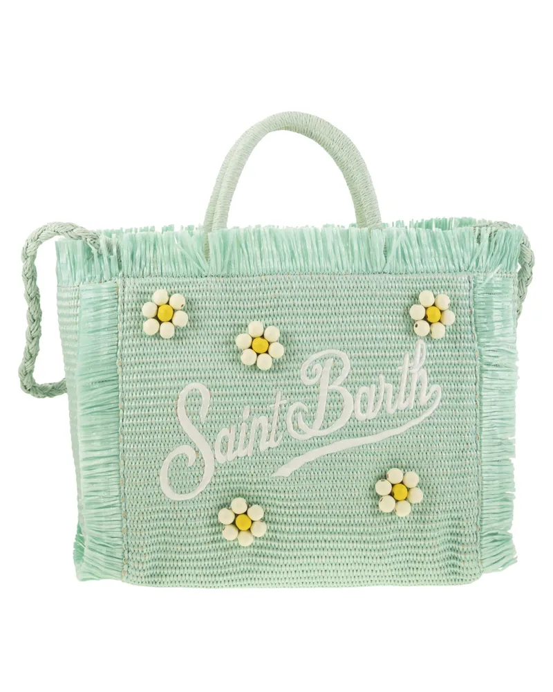 MC2 Saint Barth Colette Straw Effect Bag mit bestickten Logo Water