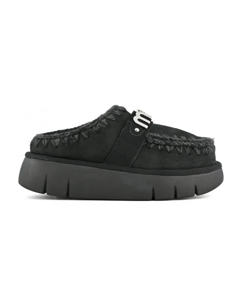 Mou Bounce Clog Metalllogo Black