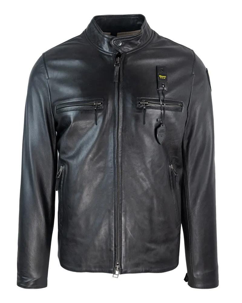 Blauer Biker Quattro Tasche Carlos Black