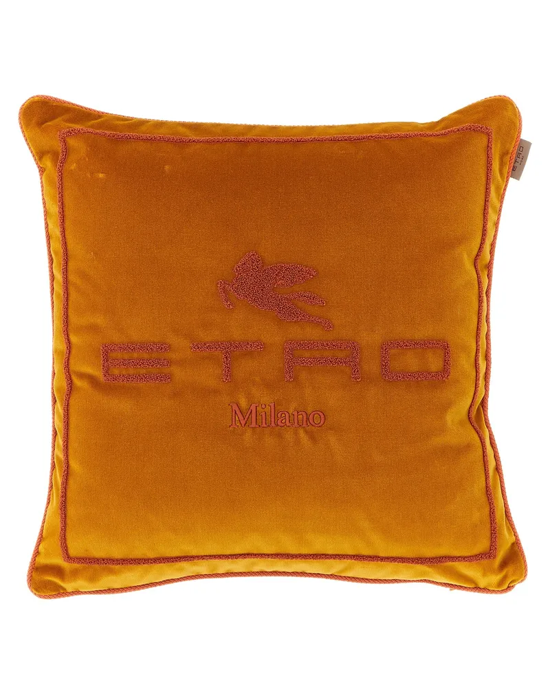Etro Spunga Logo -Kissen Orange
