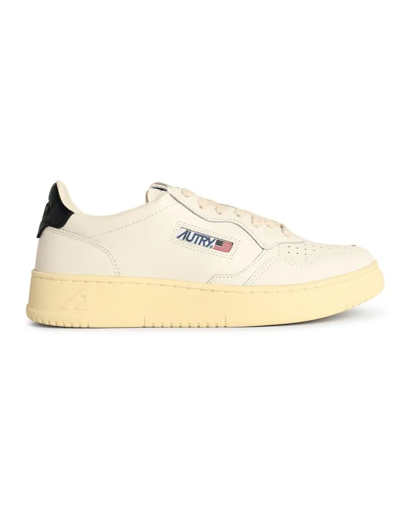 AUTRY Medaillengewinner' weißer Lear -Sneaker White
