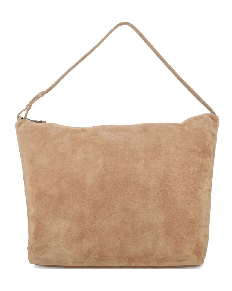 Emporio Armani Leder Xl Hobo -Tasche Beige