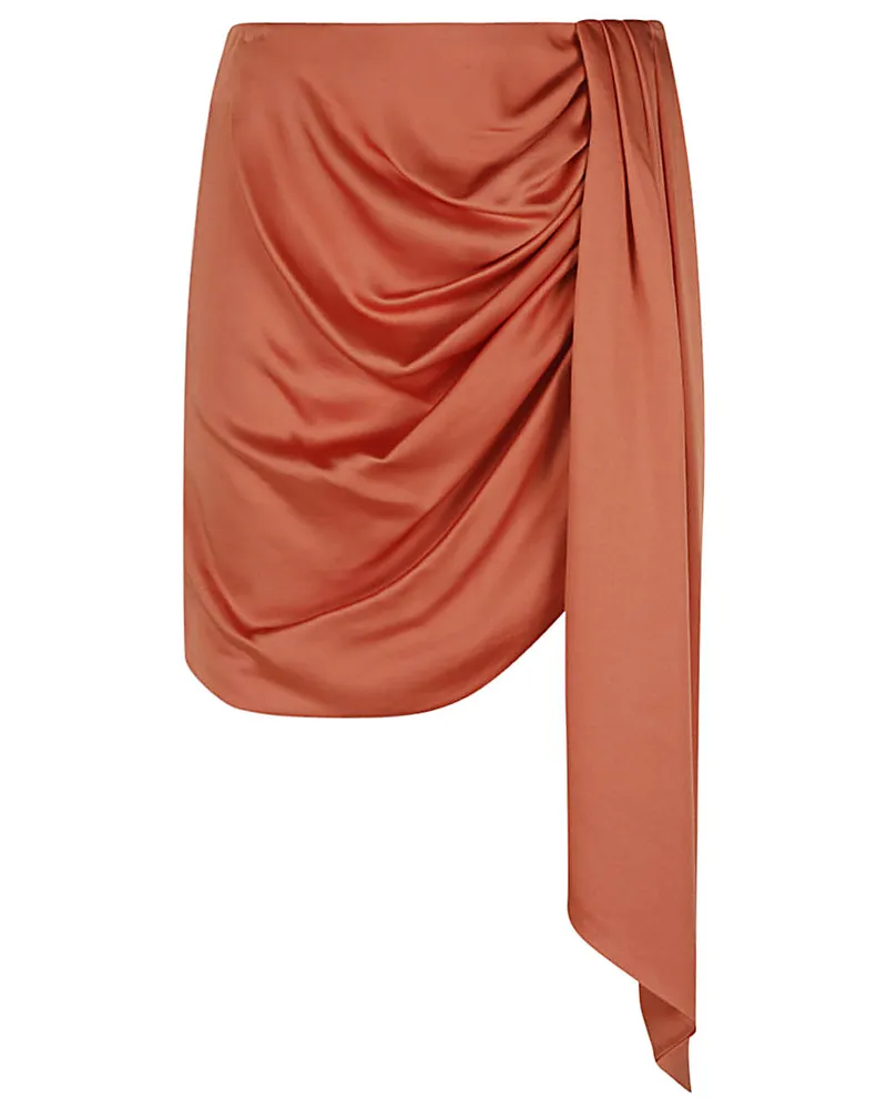 Jonathan Simkhai Mae drapierte Satin -Minirock Red