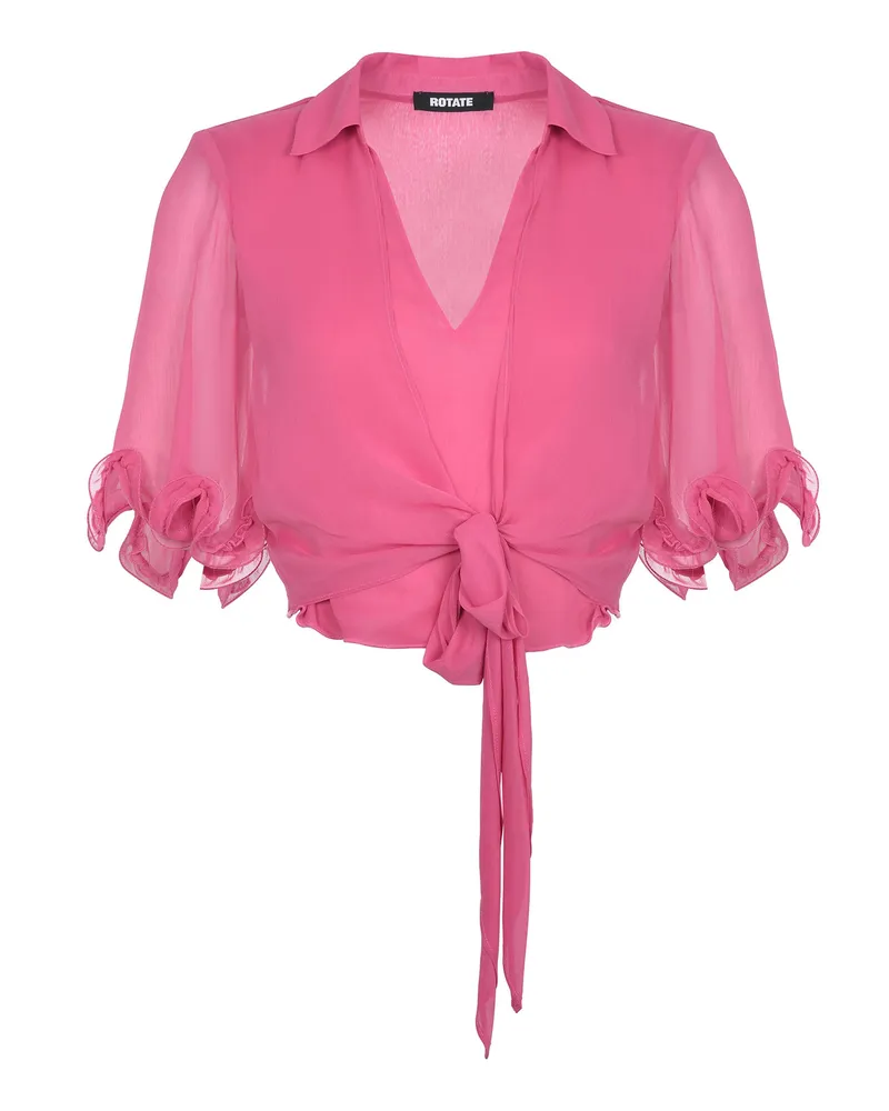 ROTATE Birger Christensen Oben drehen aus Fuchsia Chiffon Fuchsia