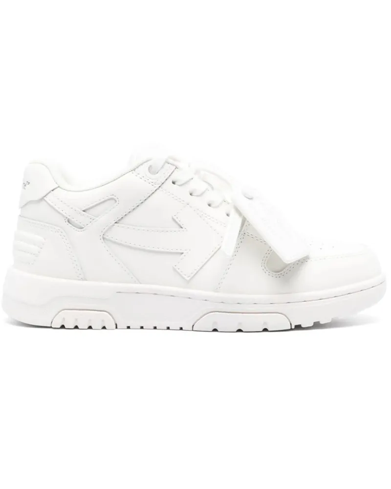 OFF-WHITE Aus weißer Leder -Sneaker aus dem Büro 0101