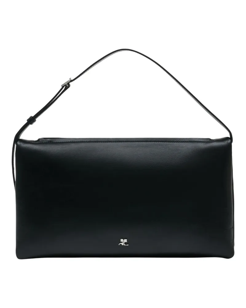 Courrèges Manschetten-Umhängetasche  Leder Schwarz Schwarz