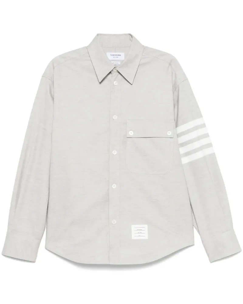 Thom Browne Flanellhemd mit vier Streifendetails Med