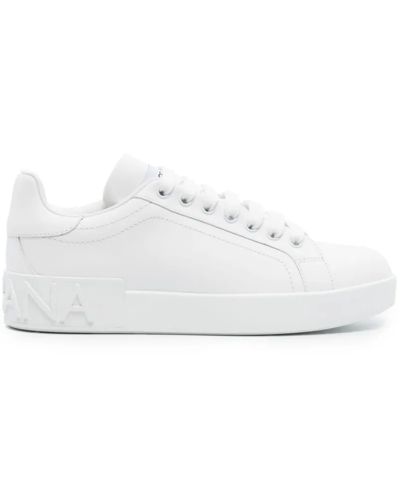 Dolce & Gabbana Portofino Ledersneaker White