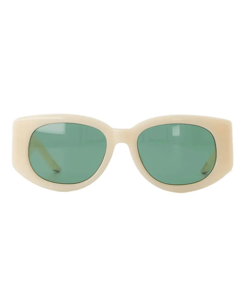 Casablanca Paris Welle Sonnenbrille  Acetat Beige Weiß