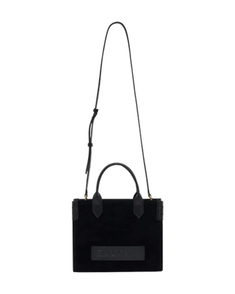 Balmain B Armee kleine Käufer Bag  Leder schwarz Schwarz