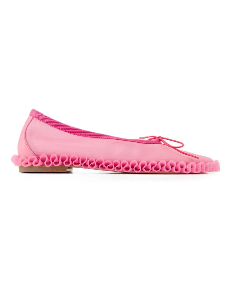 Simone Rocha Tutu Frill Ballerinas  Mesh Pink Pink