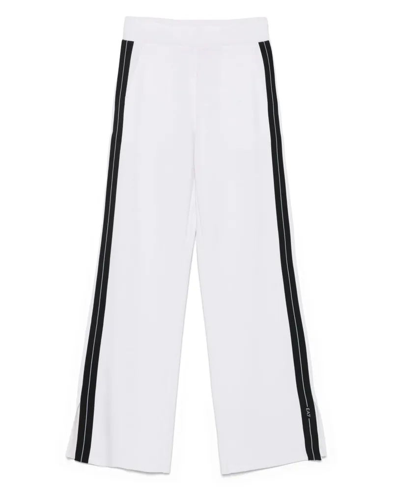 EA7 Stripe Trim Track Hosen White