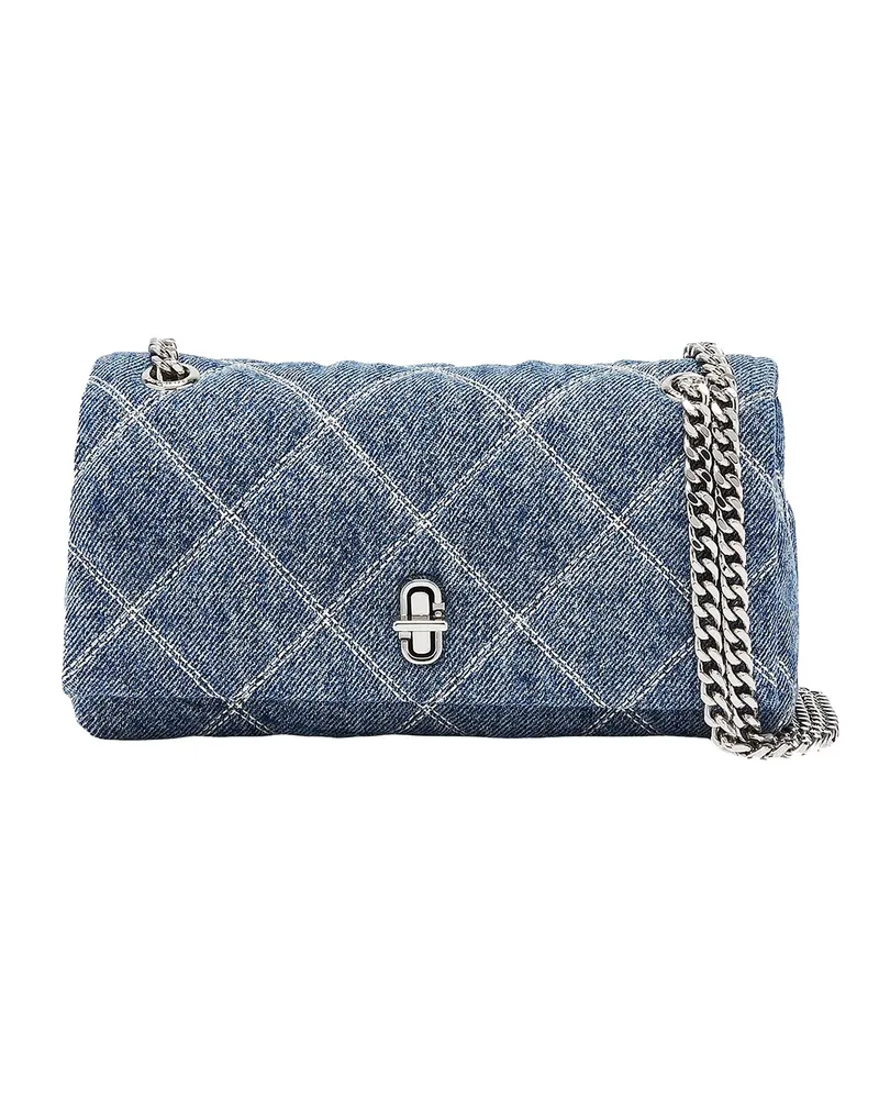 Marc Jacobs Borsa A Tracolla Die gesteppte Denim -Dual -Ketten -Brieftasche Light