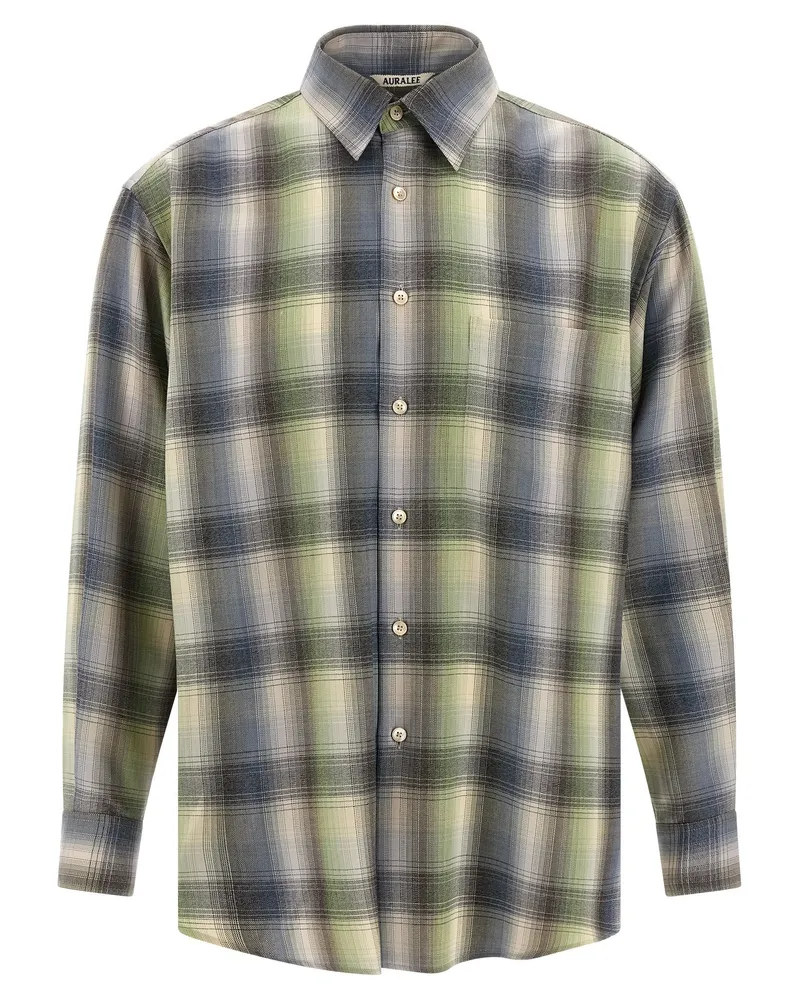 AURALEE Hemd aus ultrafeiner Wolle Multicolor