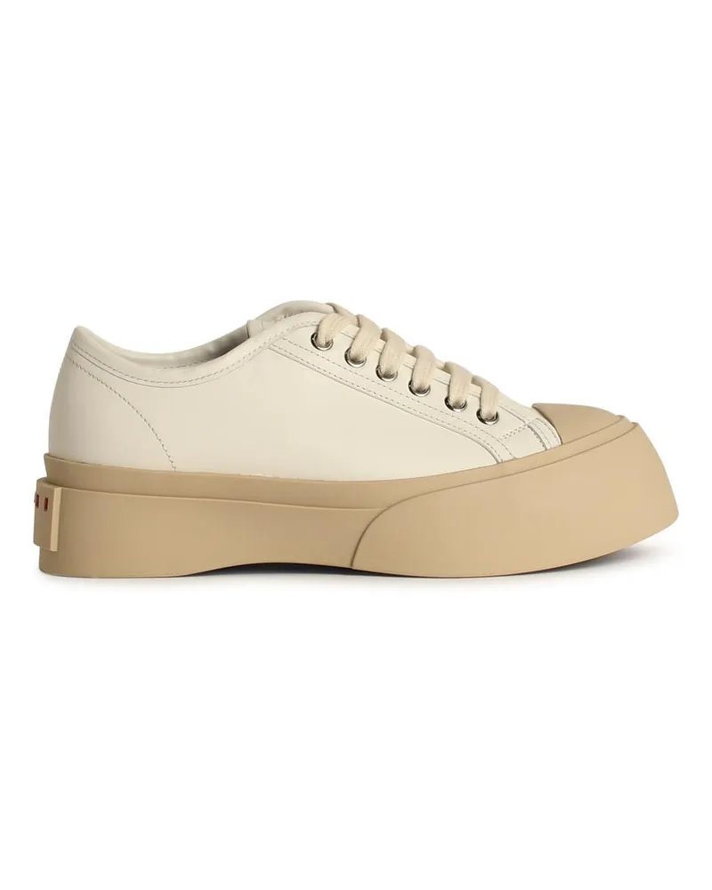 Marni Pablo' weiße Lear -Sneaker White
