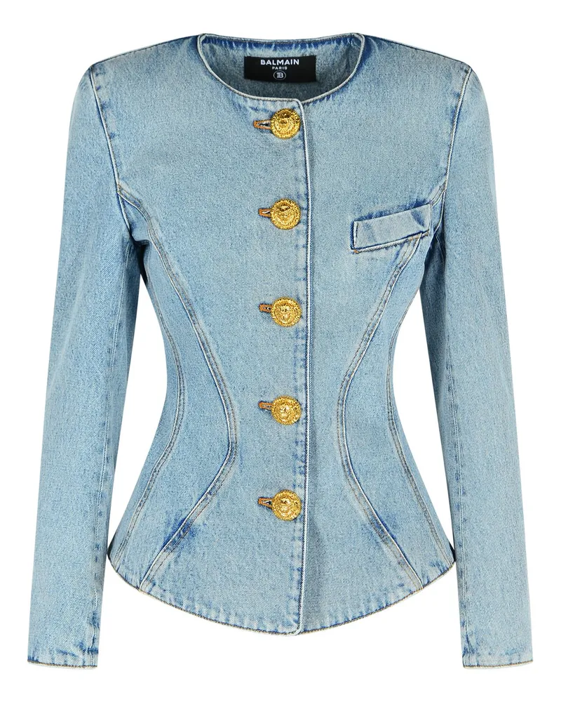 Balmain Hellblaue Baumwolljacke Light