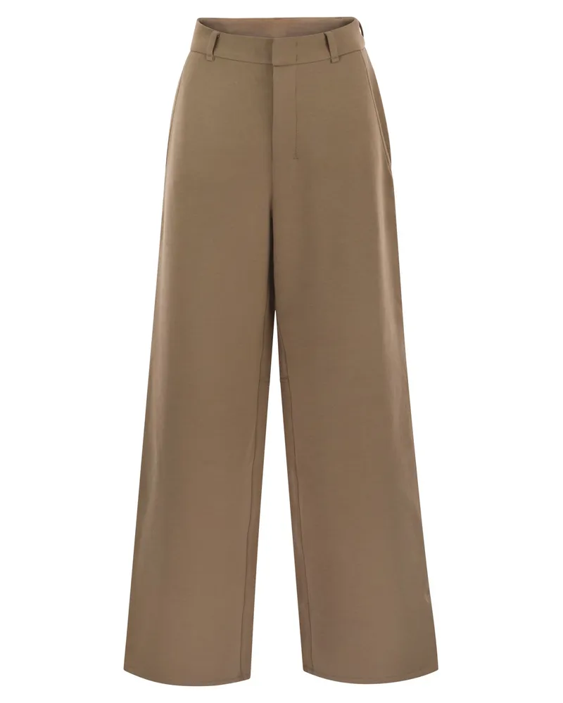 Max Mara Merlot Trikothose Camel
