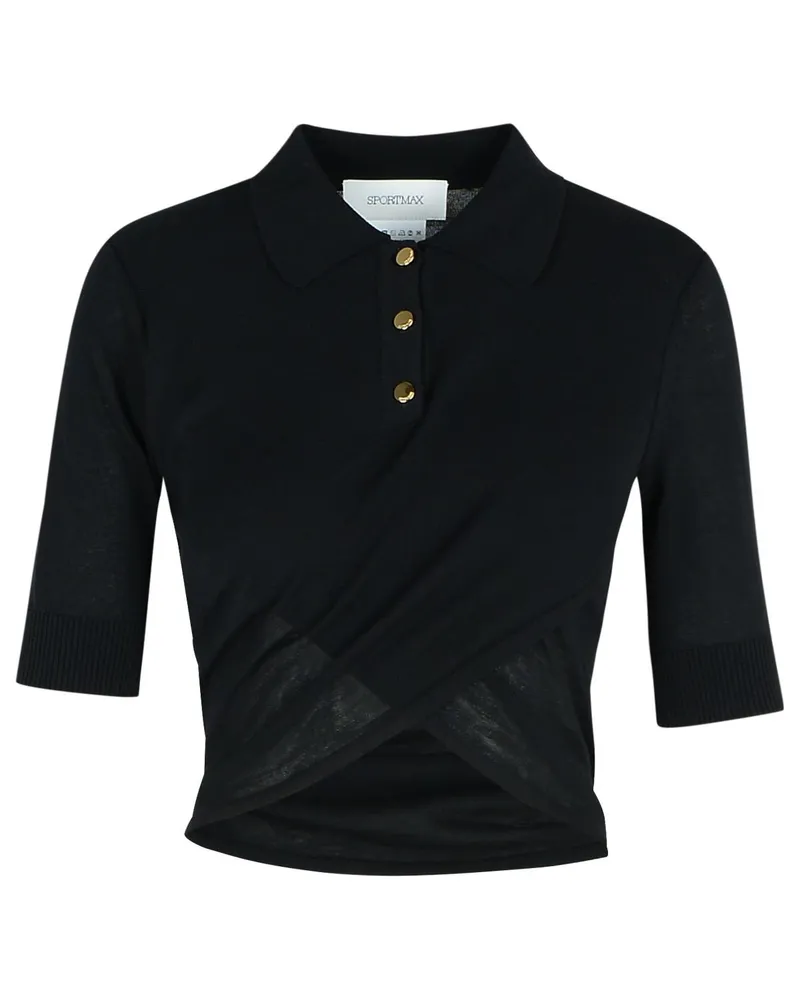 SPORTMAX Shaker' schwarzer Baumwollpullover Black