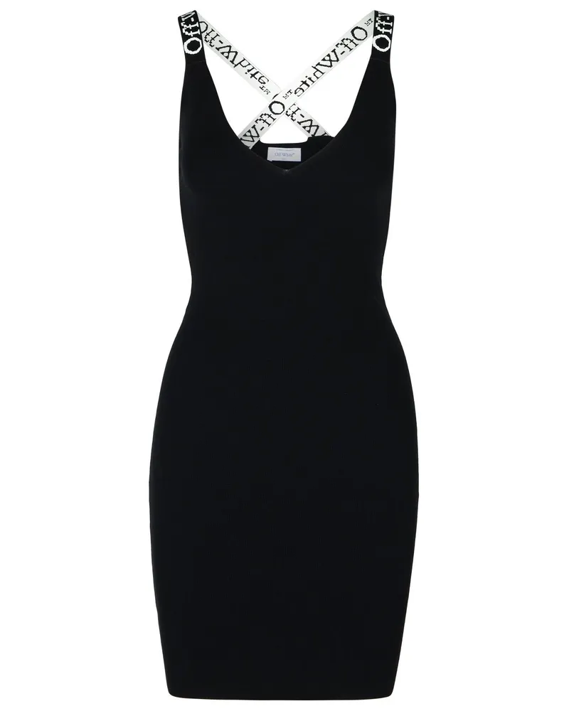 OFF-WHITE Black Viskose Mischkleid Black