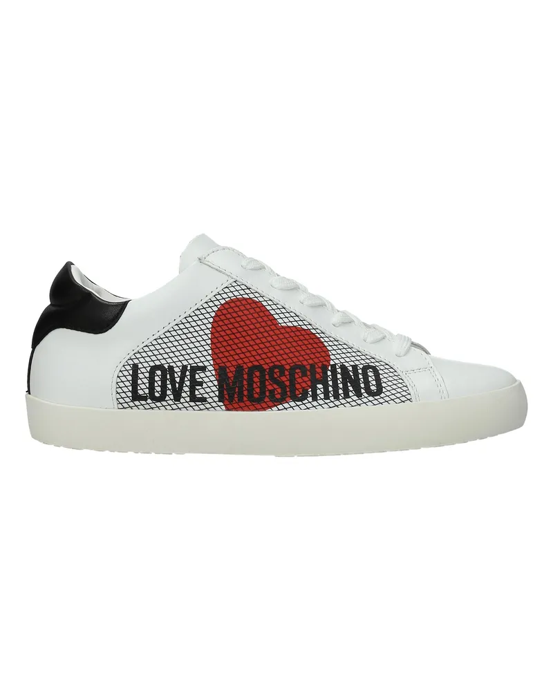 Moschino Damens Weiße Ledersneaker -