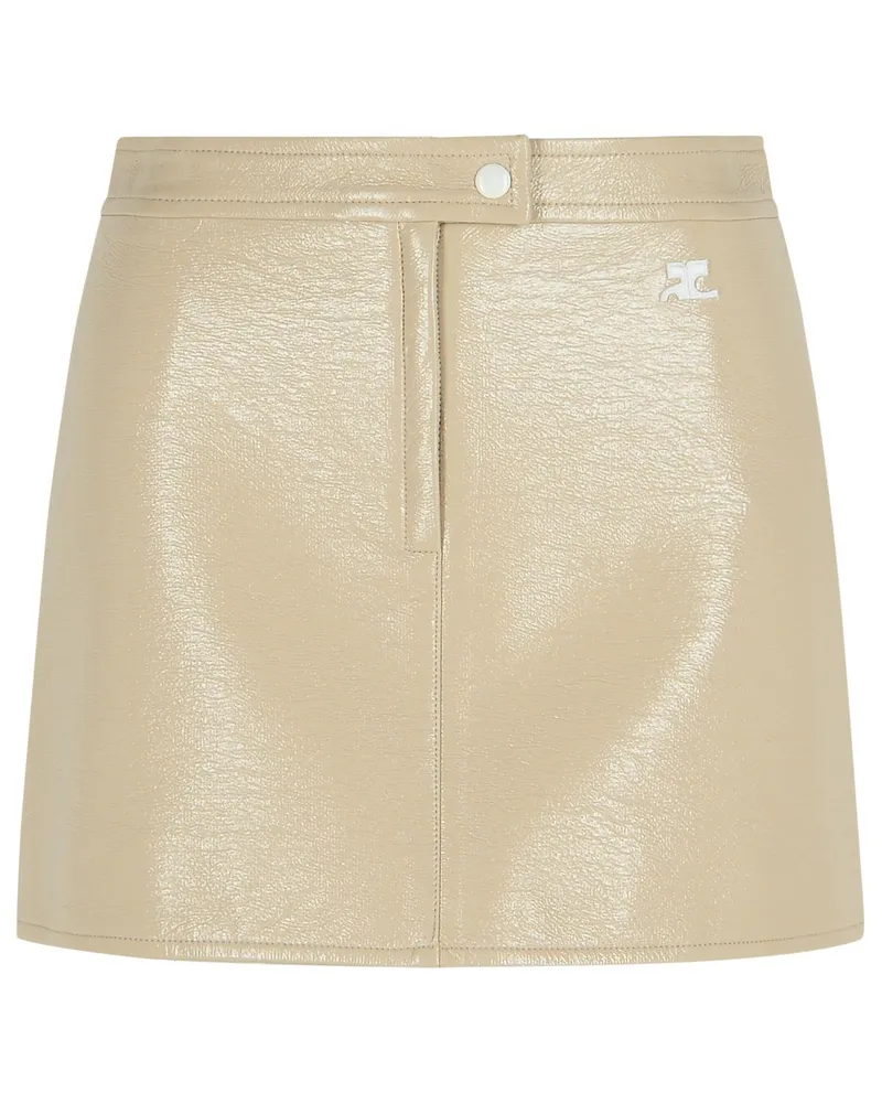 Courrèges Courreves 'Uedition' Elfenbein Baumwollmischungsminirock Ivory