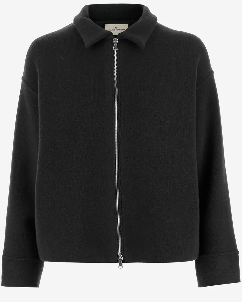 Bruno Manetti Wolle Mischjacke Black