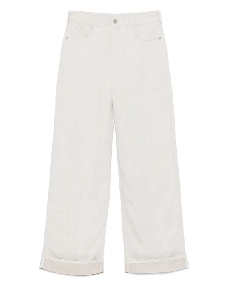 Emporio Armani Leinenmischung Weitbeinjeans Light