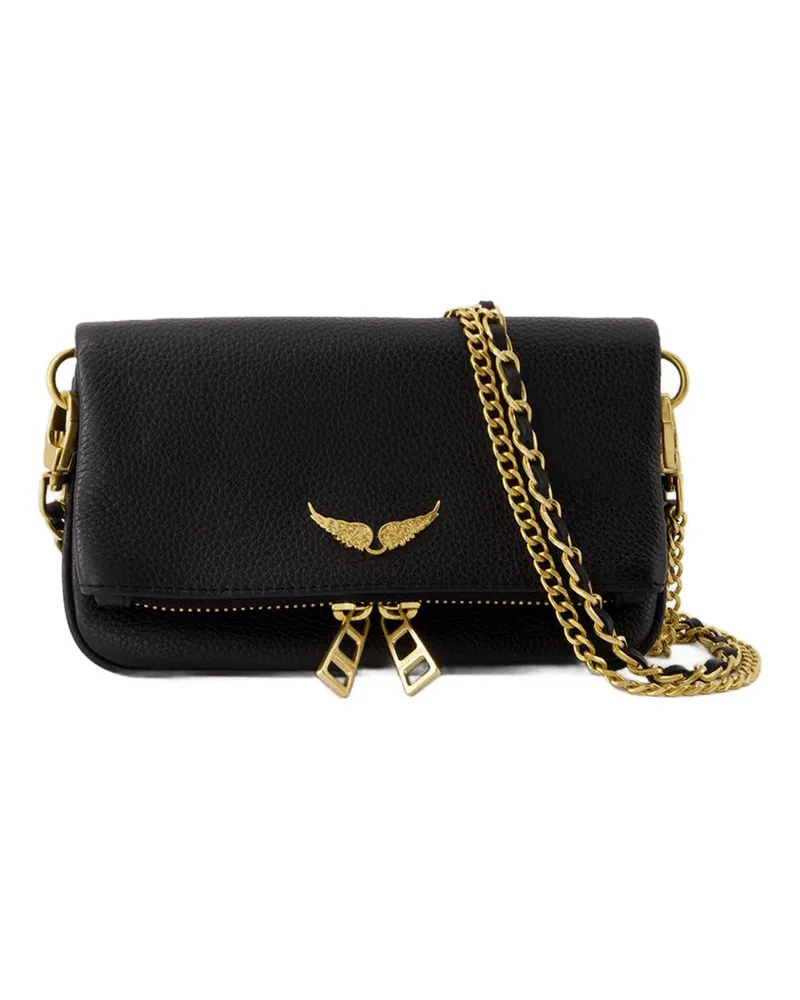 Zadig & Voltaire Rock Nano Hobo Bag  Black Leder Schwarz