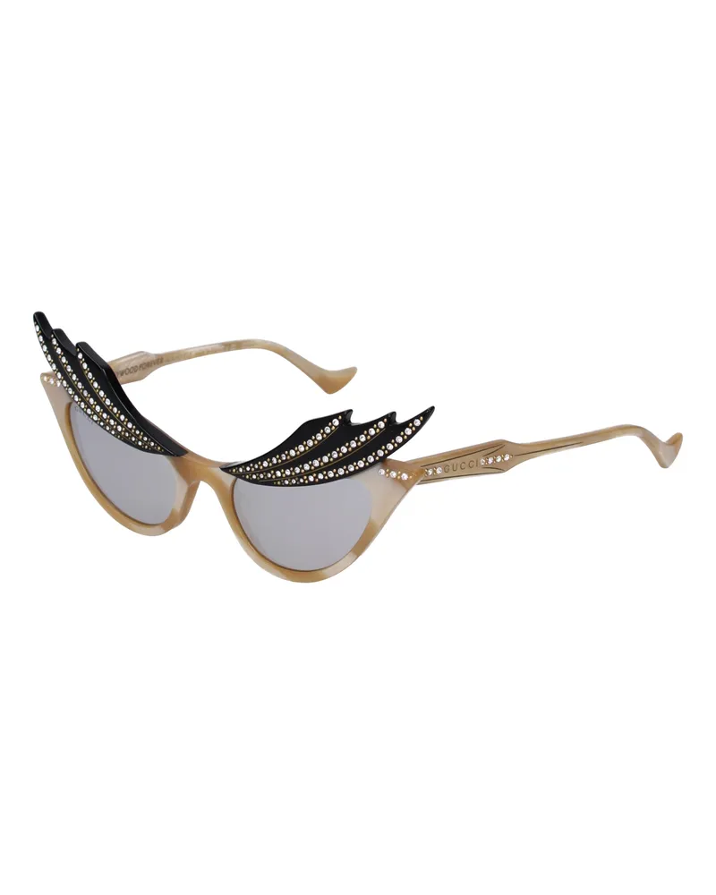 Gucci Damens Sonnenbrille Acetat Beige -
